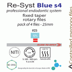 Re-Syst BLUE s4 #25.06 - Система от 4 ротационни NiTi пили с фиксиран тейпър