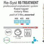 Re-Syst RE-TREATMENT - Система от 2 x 3 ротационни NiTi пили с фиксиран тейпър, асорти
