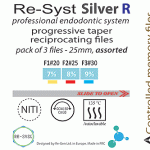 Re-Syst Silver R - Система от 3 реципрочни NiTi пили с прогресивен тейпър, асорти